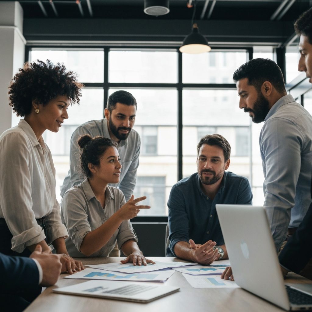 Hispanic entrepreneurs collaborating